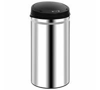 vidaXL 50 L Automatic Sensor Dustbin - Stainless Steel, Auto Lid Open/Close, LED Indicators, Silver