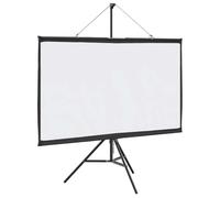 vidaxl - 50" matte white projector screen with tripod - 16:9 format - iron/polyester - portable for home theater, offices, classrooms - quick assembly - enhanced viewing experience
