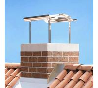 vidaXL 50 x 60 cm 36.5 cm Tall Silver Stainless Steel Chimney Hood Heat and UV Resistant with Rust Polished Finish and Weatherproof Smooth Texture Ideal for Outdoor Modern Style