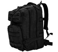 vidaXL 50L Army-Style Backpack in Black - Durable Coated Oxford Fabric - Weather-Resistant - Multiple-Compartment Design - Adjustable Straps - Ideal for Outdoor Enthusiasts