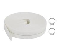 vidaXL 50m 1" Polyethylene Pump Discharge Hose with Polyester Threads and PE Lining - White, Flexible for Water Transport