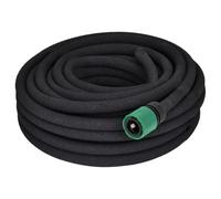 vidaXL 50M Soaker Hose-Black Rubber Irrigation System for Gardens, Flexible Watering Hose with Universal 1/2" Connector and Micro-Porous Design