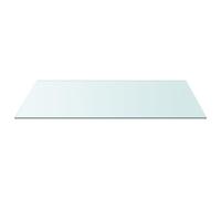 vidaXL 50x100 cm Tempered Glass Table Top - Transparent Rectangular Replacement for Dining Tables, Coffee Tables, Garden Tables