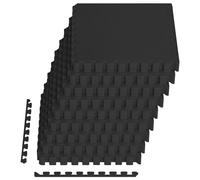54x Floor Mat 4.86㎡ EVA Foam Black Home Exercise Equipment Puzzle Tile vidaXL