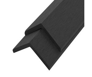 vidaXL 5x Decking Angle Trims WPC 170cm Black Tiles Joist Board Corner Edge
