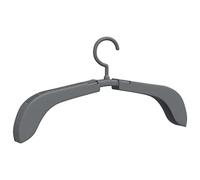 vidaxl extendable clothes hangers - grey adjustable pull-out clothing rack - ergonomic shoulders, space-saving design, no assembly, set of 5, PP/PE material