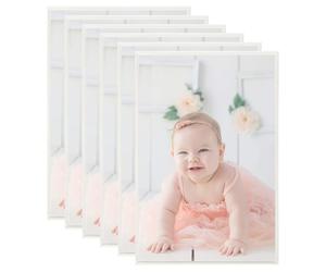 vidaXL 5x Photo Frames Collage for Wall or Table Silver MDF Home Poster Frame