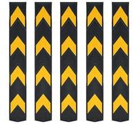 vidaXL 5x Reflective Corner Guards Rubber 80cm Car Protector Safety Wall Guard
