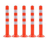 vidaXL 5x Traffic Control Bollards Plastic 75cm Road Parking Barrier Posts