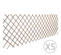 vidaXL 5x Willow Trellis Fence 90x180cm Extendable Barrier Panel Palisade