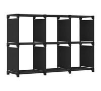 Vidaxl 6-Cube Display Shelf Black 103X30X72.5 Cm Fabric