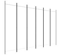 vidaXL 6-Panel Room Divider, Durable White Fabric, Foldable Screen Separator, Versatile Use - 300x200 cm
