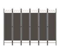 Vidaxl 6-Panel Room Divider Anthracite 240X180 Cm Room Dividers