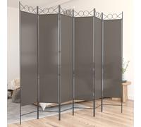 Vidaxl 6-panel Room Divider Anthracite 240X200 Cm Fabric
