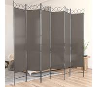 Vidaxl 6-Panel Room Divider Anthracite 240X220 Cm Fabric Room Dividers