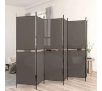 Vidaxl 6-Panel Room Divider Anthracite 300X180 Cm Fabric Room Dividers