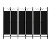 Vidaxl 6-Panel Room Divider Black 240X180 Cm Room Dividers
