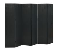 Vidaxl 6-Panel Room Divider Black 240X180 Cm Steel Room Dividers