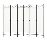 Vidaxl 6-Panel Room Divider White 240X180 Cm Room Dividers