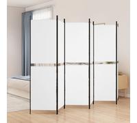 vidaXL 6-Panel Room Divider White 300x180 cm Fabric
