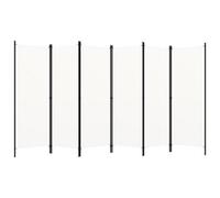 vidaXL Room Divider 6-Panel Wall Partition Screen White 300x180 cm