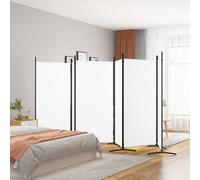 Vidaxl 6-Panel Room Divider White 520X180 Cm Fabric Room Dividers