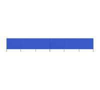 vidaXL 6-panel Wind Screen Durable Stable Solid Camping Windbreak Sun Privacy Screen Wind Breaker Beach Shelter Fabric 800x80cm Azure Blue