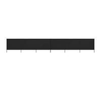 vidaXL 6 Panel Beach Screen Windproof Camping Garden Folding Outdoor Fabric 800 x 120 cm Black