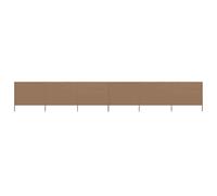 vidaXL 6-panel Wind Screen Fabric 800x160 cm Taupe UK HOT