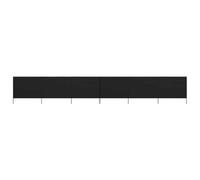 vidaXL 6-panel Wind Screen Fabric 800x80 cm Black