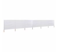 vidaXL 6-panel Wind Screen Fabric 800x80 cm White