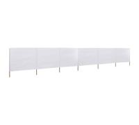 vidaXL 6-panel Wind Screen Fabric 800x80 cm White UK HOT
