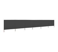 vidaXL 6-panel Wind Screen Fabric 800x80 cm Grey, Grey