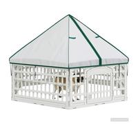vidaXL 6 Panels Dog Play Pen White 179 x 151 x 114 cm Plastic,