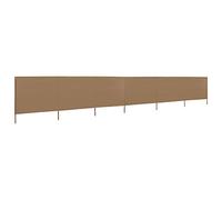 vidaXL 6 Panels Taupe Fabric Divider Room Divider Windbreaker