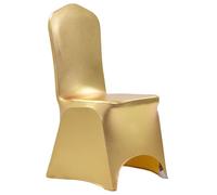Chair Covers 6-Pack Gold Stretch 90% Polyester 10% Elastane Fits up to 100cm Set