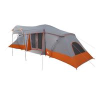 vidaxl 6-Person Camping Tent - Grey/Orange - Polyester & Fiberglass - Waterproof, UV Resistant, Portable, Easy Setup - 721 x 335 x 212 cm