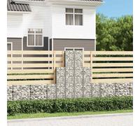 vidaXL 6 Piece Gabion Set - Rust-Proof and Weather-Proof Galvanised Steel with High Load Capacity for Both Home and Commercial Landscape Design