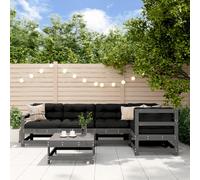 Garden Lounge Set Outdoor Modular Sofa Set 6 Piece Solid Wood Pine vidaXL