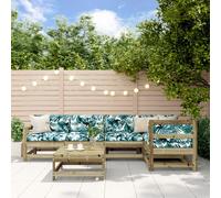 vidaXL 6 Piece Garden Lounge Set Impregnated Wood Pine