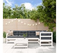 Garden Lounge Set Outdoor Modular Sofa Set 6 Piece Solid Wood Pine vidaXL