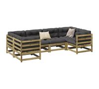 vidaXL Garden Sofa Set 6 Piece Outdoor Sofa Corner Sofa Impregnated Wood Pine