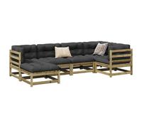 vidaXL 6 Piece Garden Sofa Set Impregnated Wood Pine