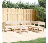 vidaXL 6 Piece Garden Sofa Set Solid Wood Pine