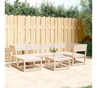 vidaXL Garden Sofa Set 6 Piece Outdoor Sofa Set Corner Sofa Solid Wood Pine