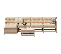 vidaXL 6 Piece Garden Sofa Set Solid Wood Pine