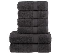 (anthracite) vidaXL Premium Towel Set 6 Piece Absorbent Shower Towel Bath Towels 600 gsm