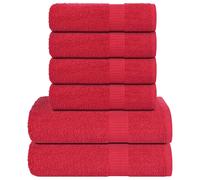 Towel Set 6 Piece Tea Towel Hand Towel Wash Towel 360 gsm 100% Cotton vidaXL