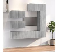 vidaXL 6 Piece TV Cabinet Set Grey Sonoma Engineered Wood