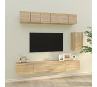vidaXL 6 Piece TV Cabinet Set Sonoma Oak Engineered Wood